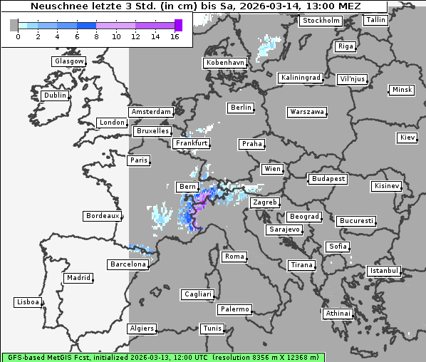 Neuschnee, 14. 3. 2026