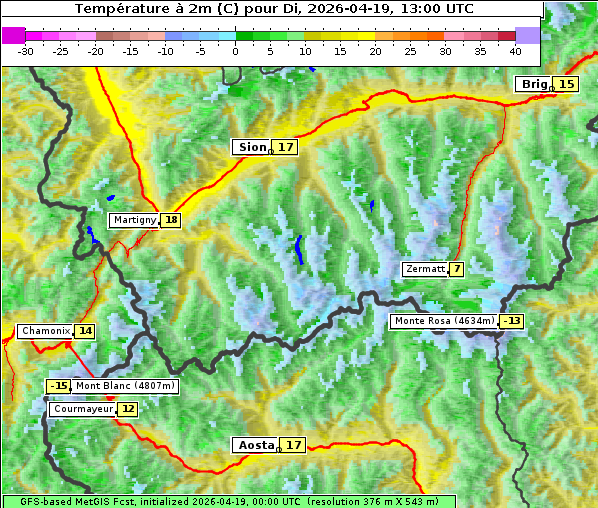 Temperatur, 19. 4. 2026