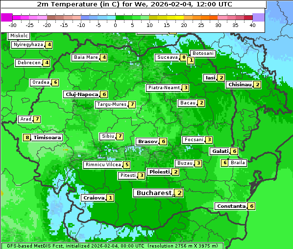 Temperatur, 4. 2. 2026