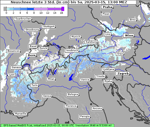 Neuschnee, 15. 3. 2025