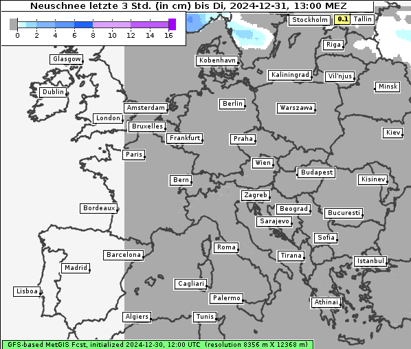 Neuschnee, 31. 12. 2024