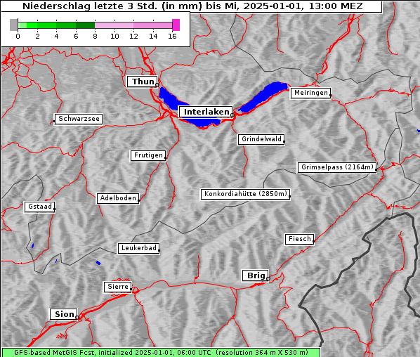 Niederschlag, 1. 1. 2025