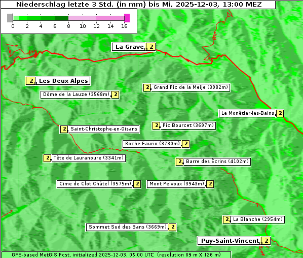 Niederschlag, 3. 12. 2025