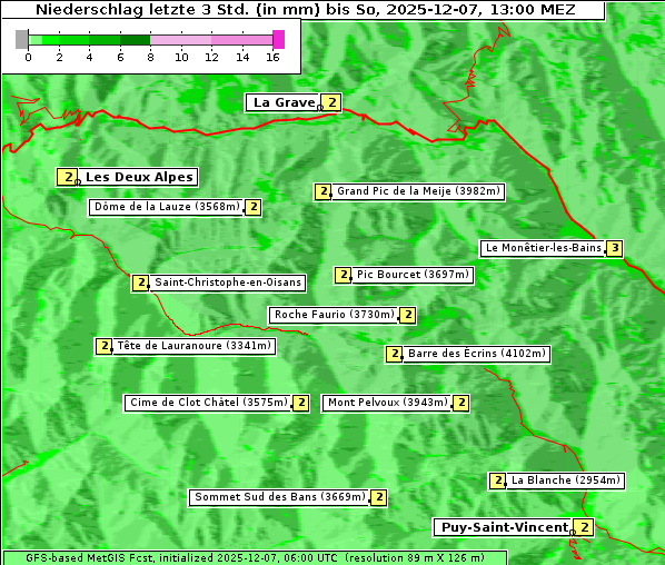 Niederschlag, 7. 12. 2025