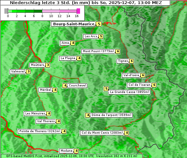 Niederschlag, 7. 12. 2025