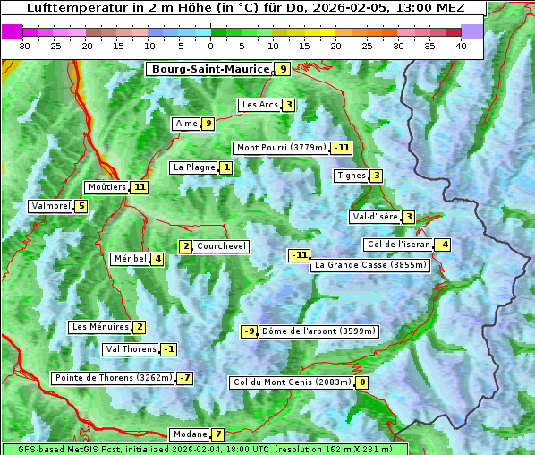 Temperatur, 5. 2. 2026
