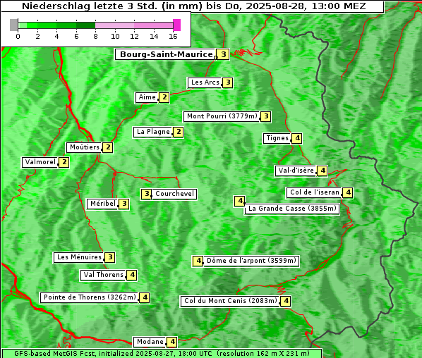 Niederschlag, 28. 8. 2025