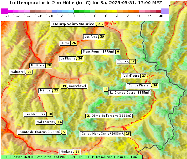 Temperatur, 31. 5. 2025