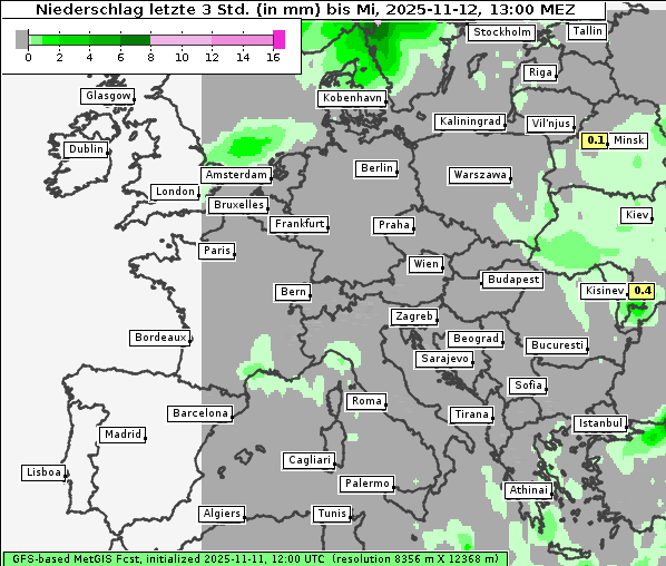 Niederschlag, 12. 11. 2025