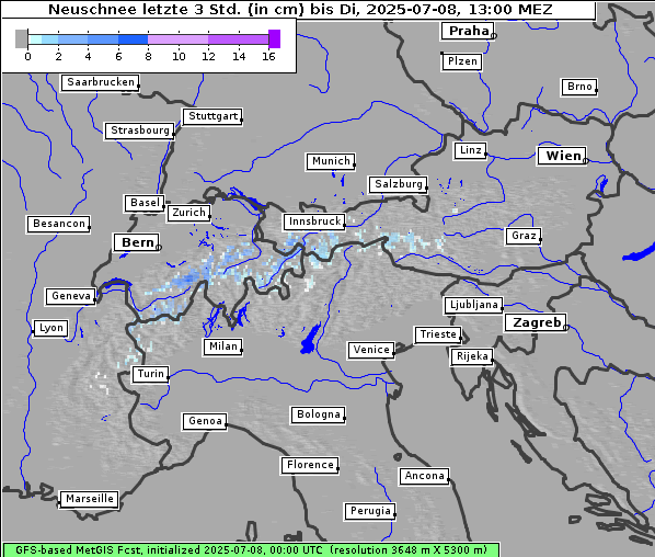 Neuschnee, 8. 7. 2025