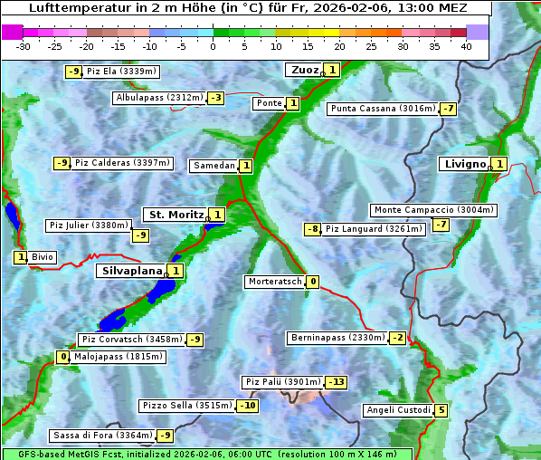 Temperatur, 6. 2. 2026