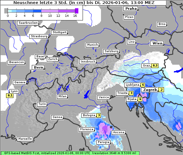 Neuschnee, 6. 1. 2026