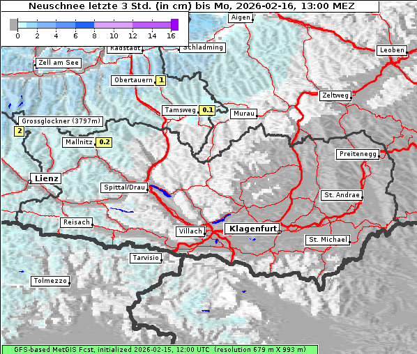 Neuschnee, 16. 2. 2026