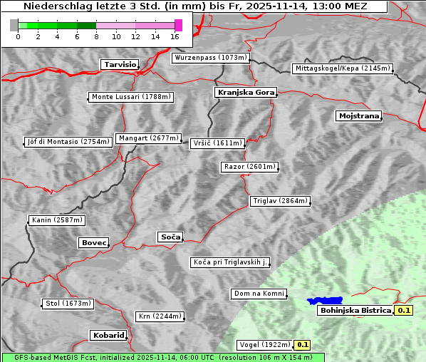 Niederschlag, 14. 11. 2025