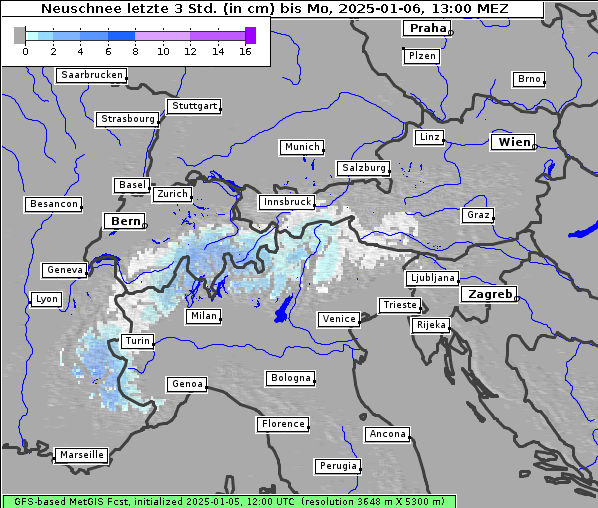 Neuschnee, 6. 1. 2025