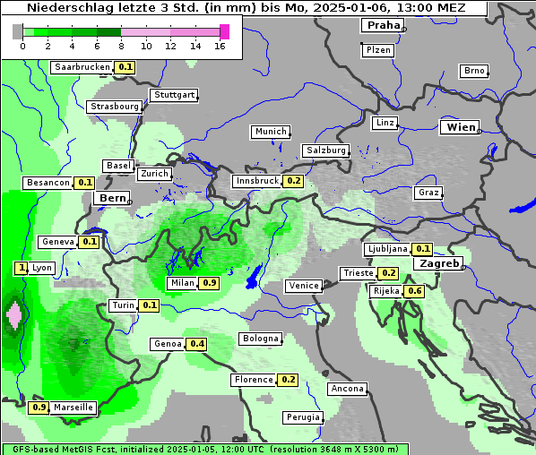 Niederschlag, 6. 1. 2025