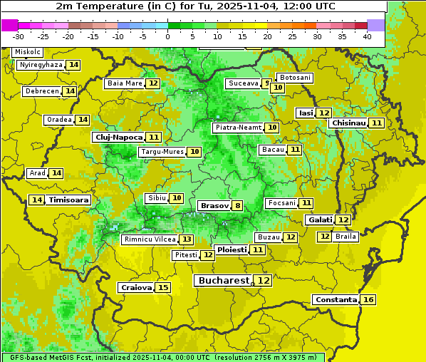 Temperatur, 4. 11. 2025