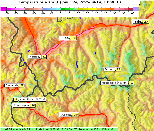 Temperatur, 19. 9. 2025