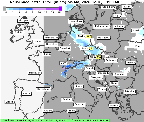 Neuschnee, 16. 2. 2026