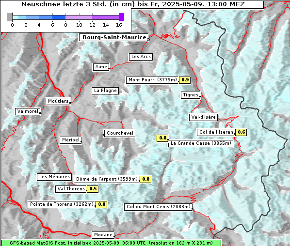 Neuschnee, 9. 5. 2025