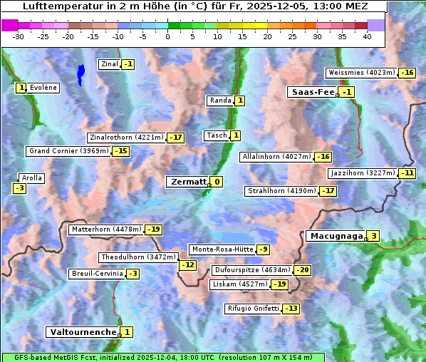 Temperatur, 5. 12. 2025
