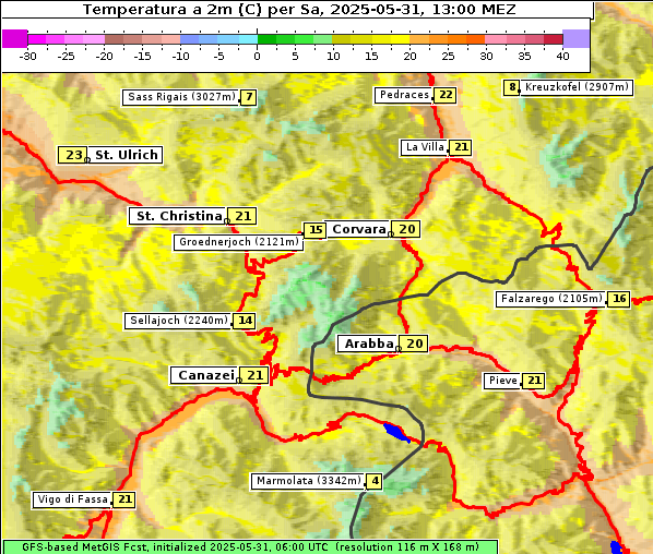 Temperatur, 31. 5. 2025