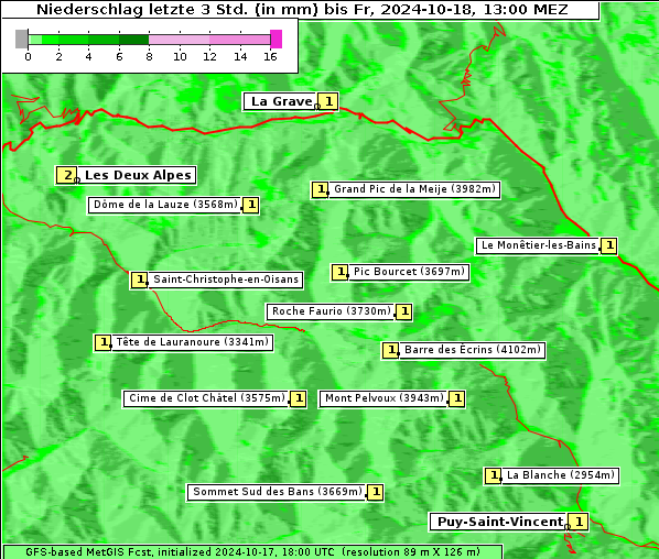 Niederschlag, 18. 10. 2024