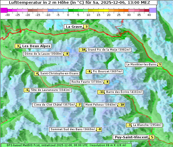 Temperatur, 6. 12. 2025