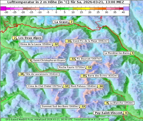 Temperatur, 21. 3. 2026