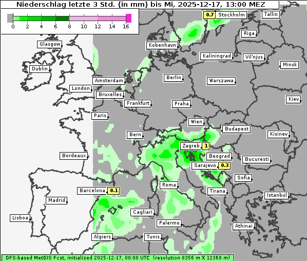 Niederschlag, 17. 12. 2025