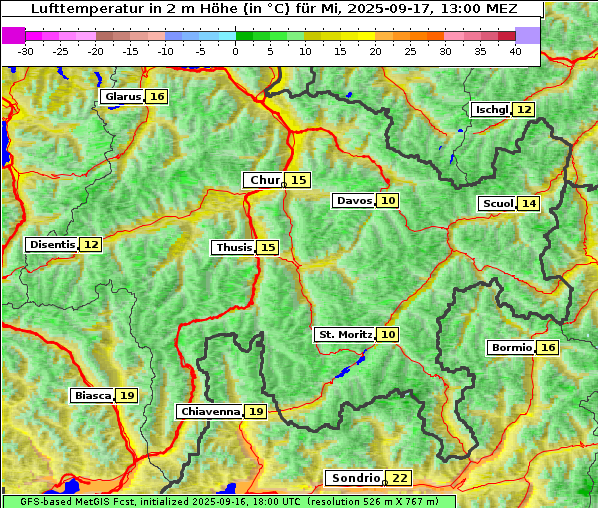 Temperatur, 17. 9. 2025