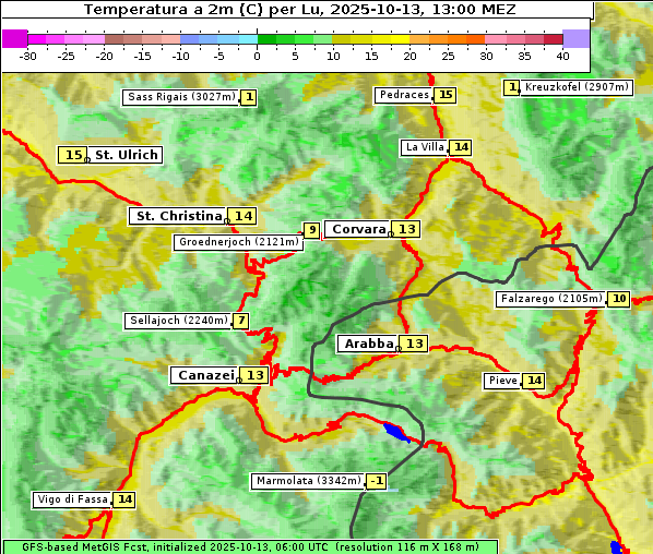 Temperatur, 13. 10. 2025