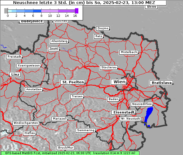 Neuschnee, 23. 2. 2025