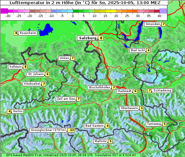 Temperatur, 5. 10. 2025