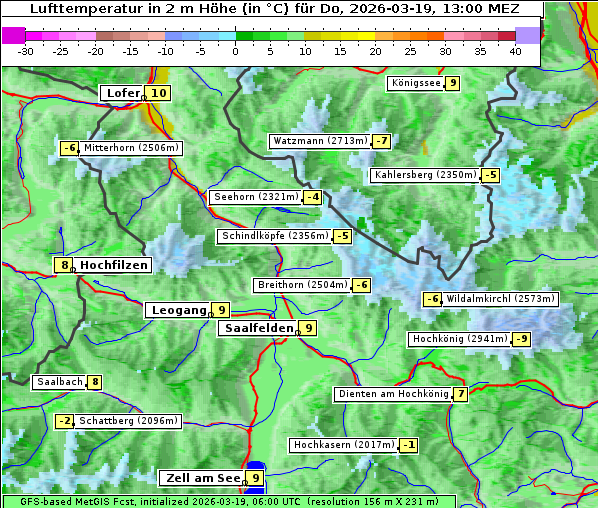 Temperatur, 19. 3. 2026
