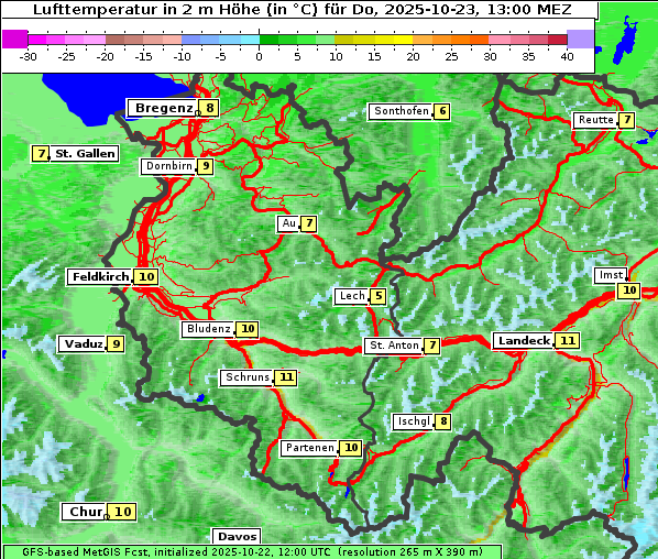 Temperatur, 23. 10. 2025