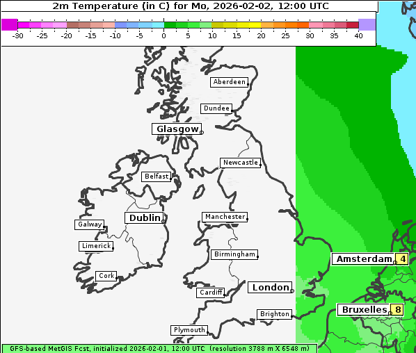 Temperatur, 2. 2. 2026