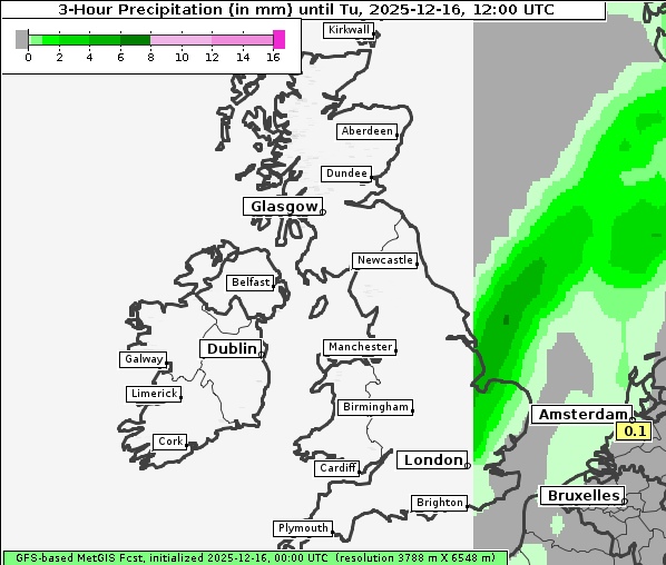 Niederschlag, 16. 12. 2025