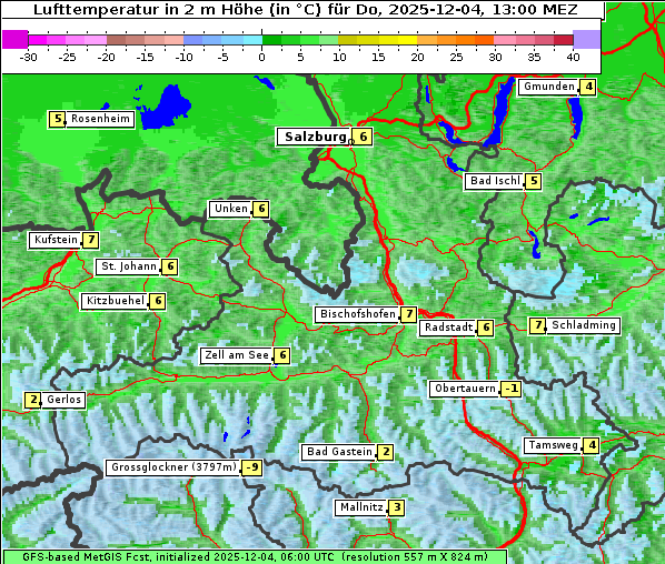 Temperatur, 4. 12. 2025