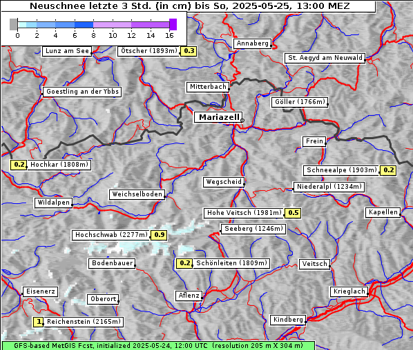 Neuschnee, 25. 5. 2025