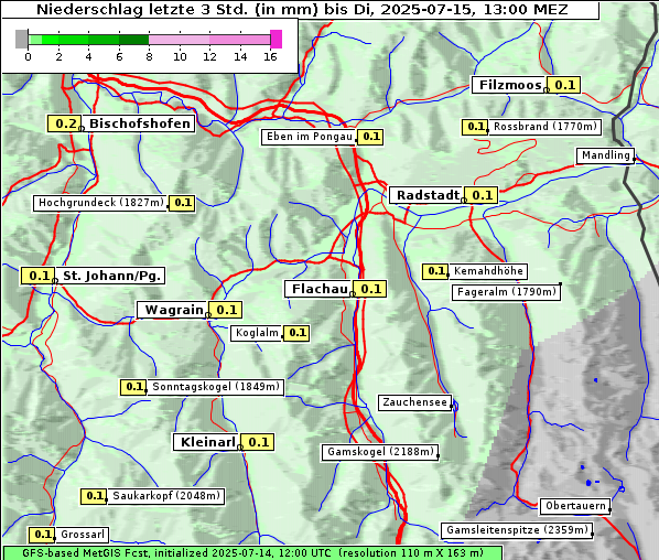 Niederschlag, 15. 7. 2025