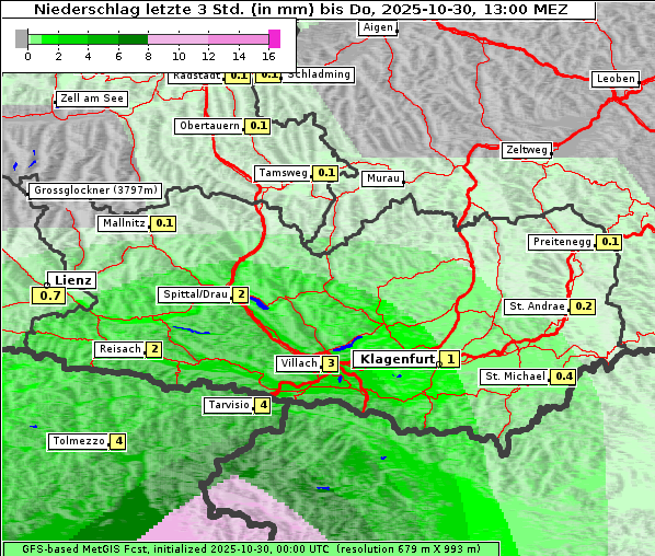 Niederschlag, 30. 10. 2025
