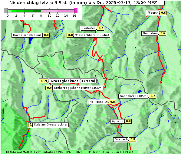 Niederschlag, 13. 3. 2025