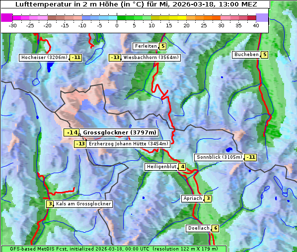 Temperatur, 18. 3. 2026