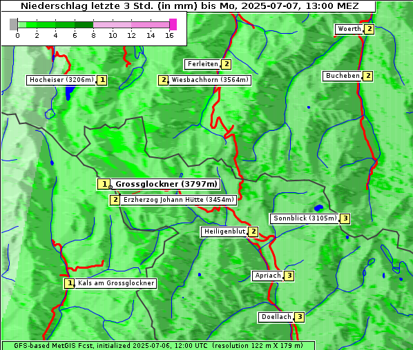Niederschlag, 7. 7. 2025