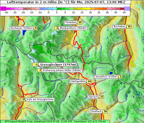 Temperatur, 7. 7. 2025