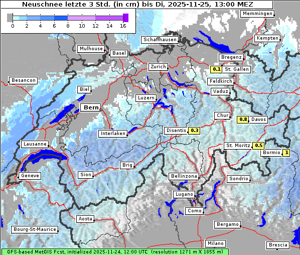 Neuschnee, 25. 11. 2025
