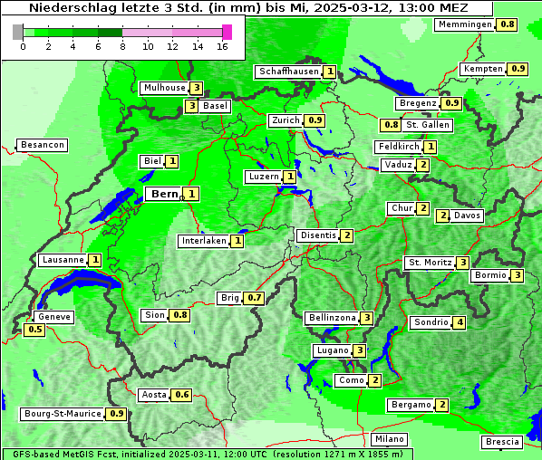 Niederschlag, 12. 3. 2025