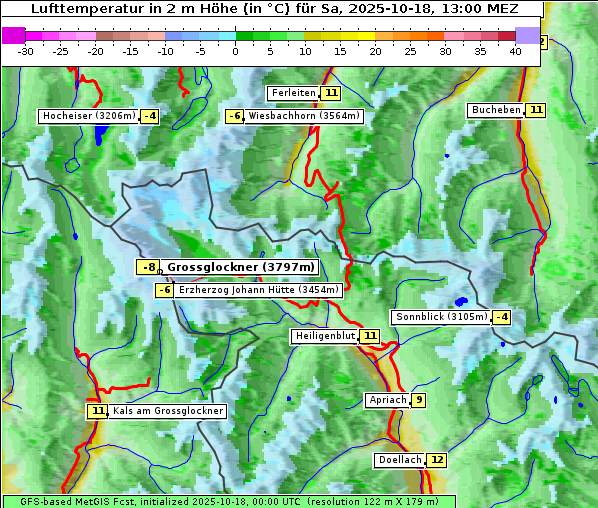 Temperatur, 18. 10. 2025
