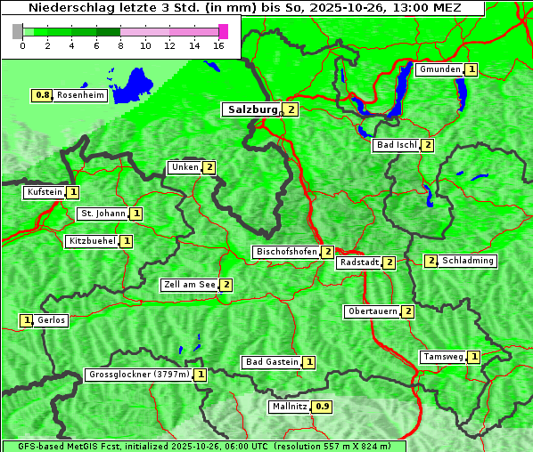 Niederschlag, 26. 10. 2025
